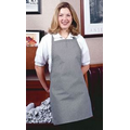 F33 Black/ White Houndstooth No Pocket Bib Apron W/ Neck Adjustment